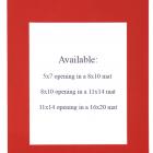 York Red Mat: 5x7 opening in 8x10 mat