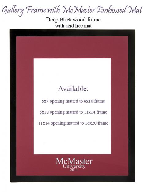 McMaster Embossed Mat and Frame: 5x7 opening in 8x10 mat framed