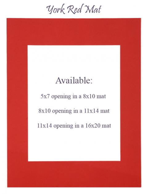 York Red Mat: 5x7 opening in 8x10 mat